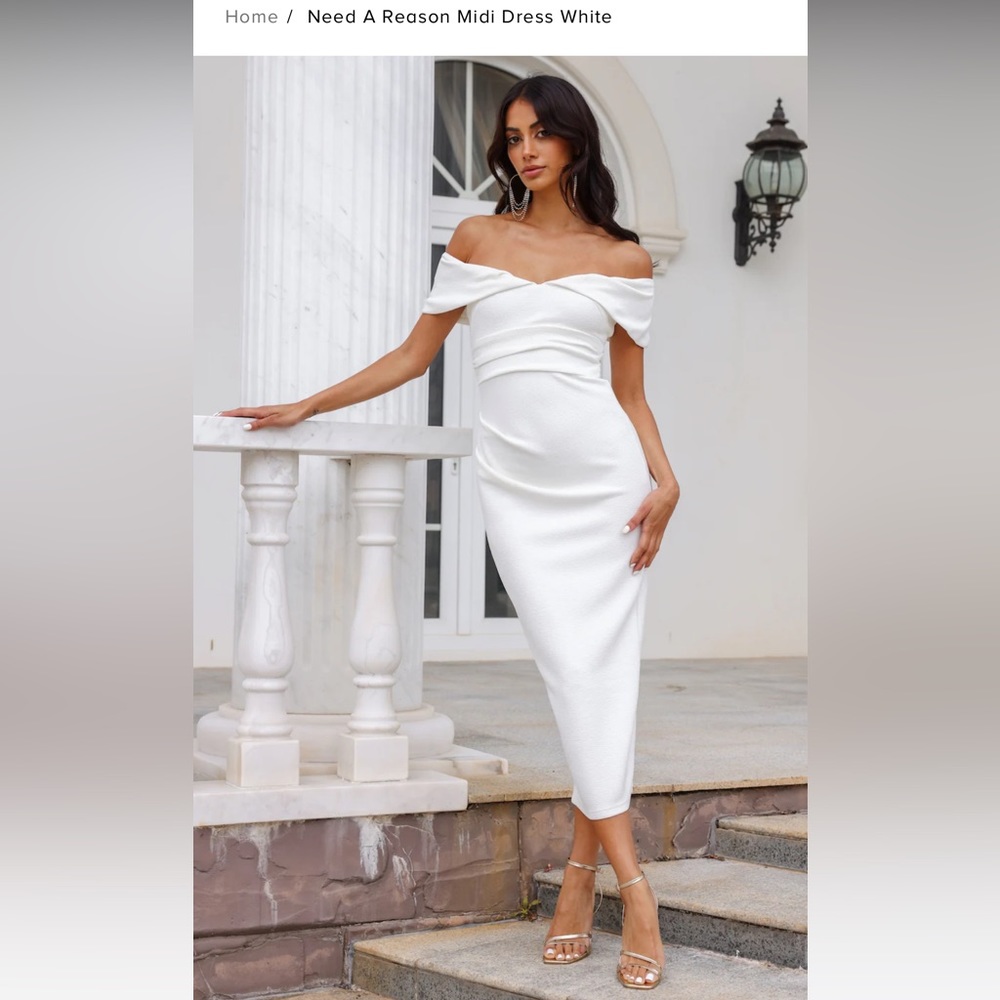 Need a Reason Midi Dress Hello Molly off the shoulder